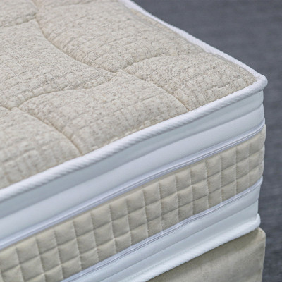 Medová měkkounká matrace s lněným potahem