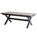 Zahradní stůl rozkládací 200-260x100cm, hliník, slinutá keramika, šedá, AZT-G1920 GREY